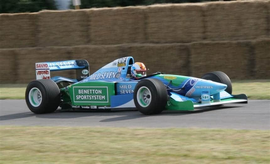 La Benetton Ford B194-5 de Schumacher mises aux enchères